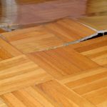 parquet lifted up under influence of destructive elements